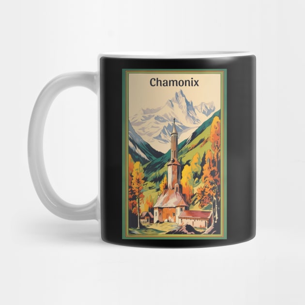 Chamonix, Mont Blan, Ski Poster by BokeeLee